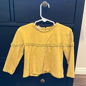 Zara Baby Mustard Yellow Long Sleeve Top
